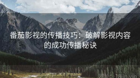 番茄影视的传播技巧：破解影视内容的成功传播秘诀