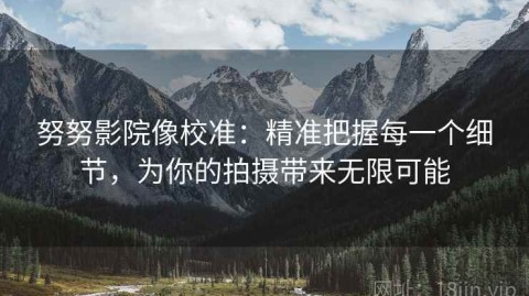努努影院像校准：精准把握每一个细节，为你的拍摄带来无限可能