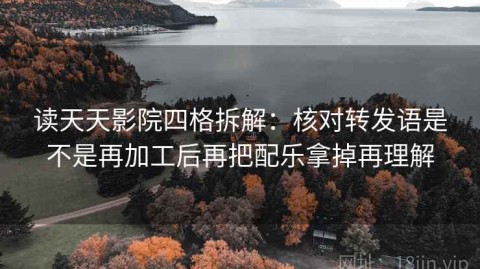 读天天影院四格拆解：核对转发语是不是再加工后再把配乐拿掉再理解