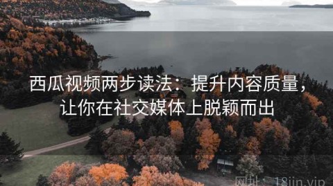 西瓜视频两步读法：提升内容质量，让你在社交媒体上脱颖而出