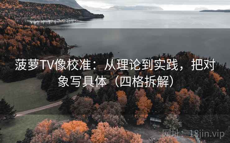 菠萝TV像校准：从理论到实践，把对象写具体（四格拆解）