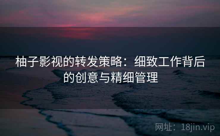 柚子影视的转发策略：细致工作背后的创意与精细管理